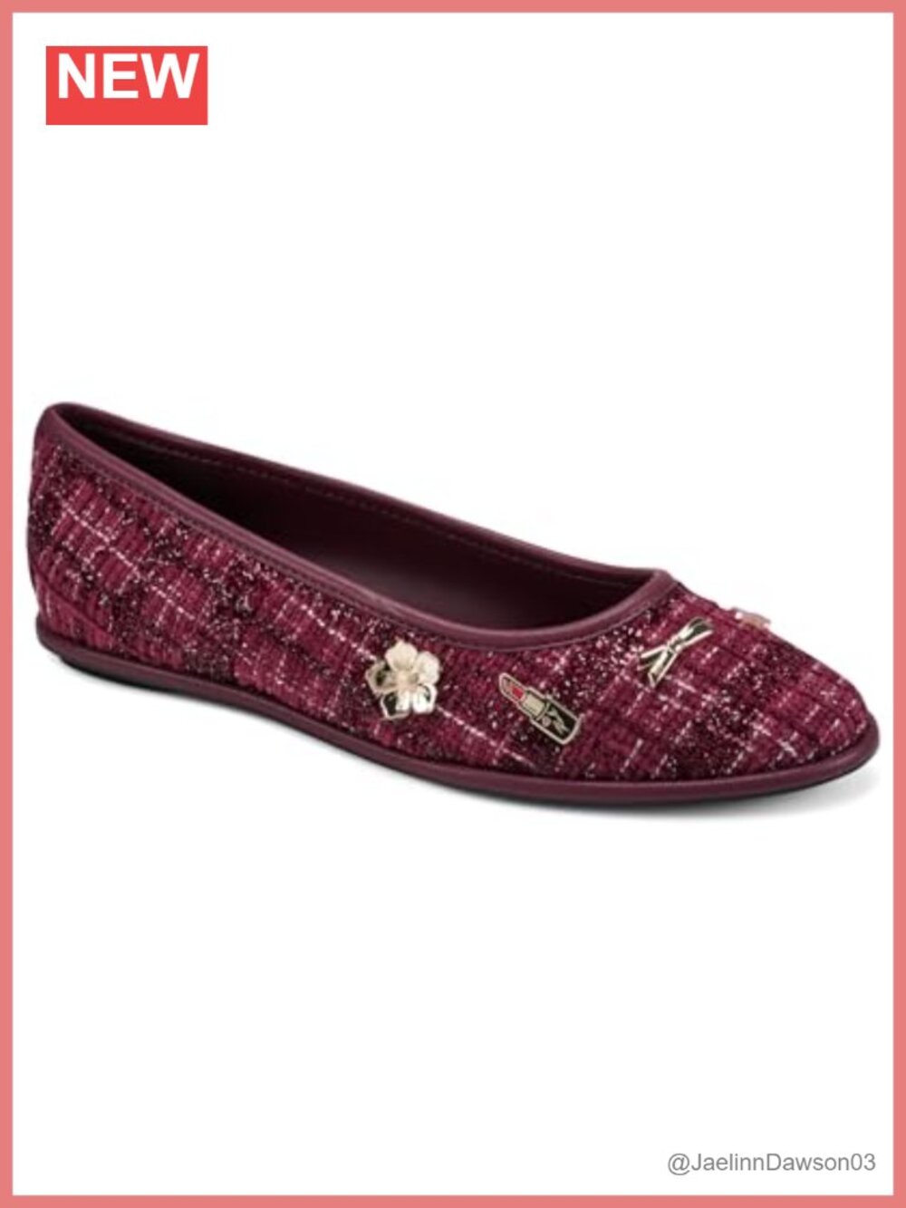 Womens Embellished Dressy Decorative Ballet Flat Jute
